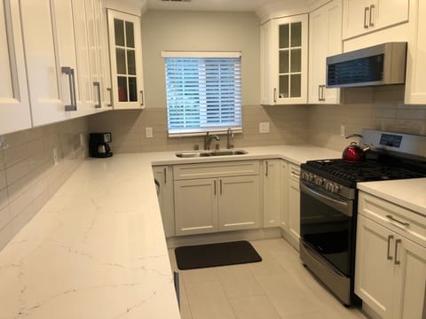 updated kitchen  with wine cooler