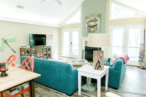 Open kitchen and living room