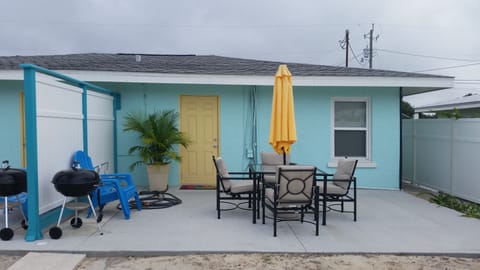 large patio area with comfortable setting. 