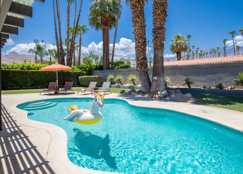 The swimming pool is approximately 12’x31’x7′ deep.