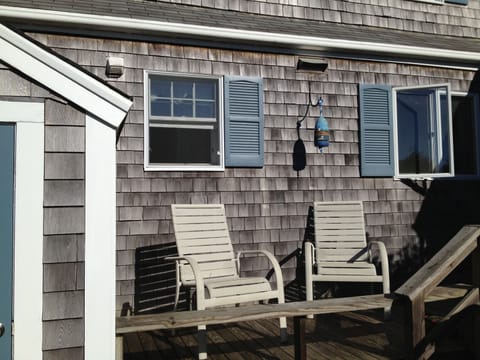 Smaller deck overlooking the large yard