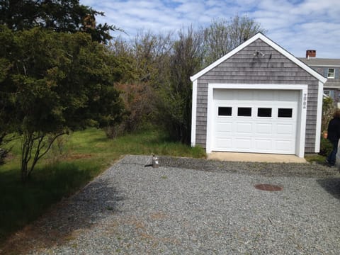 Free standing garage where the toys are kept