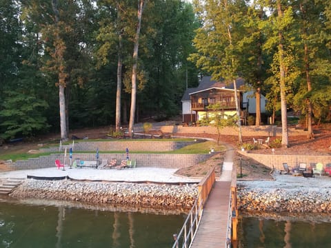 Plenty of room. How much fun can u have; Imagine swimming in this beautiful lake