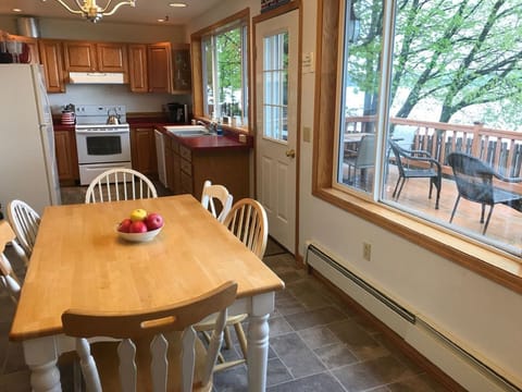 Eat your morning breakfast while the sunrises over Pictured Rocks!