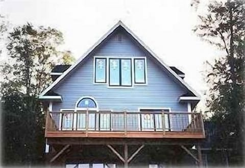 Lakefront Elevation, Lower Level Porch and Walkout to Lake Not Included in Photo