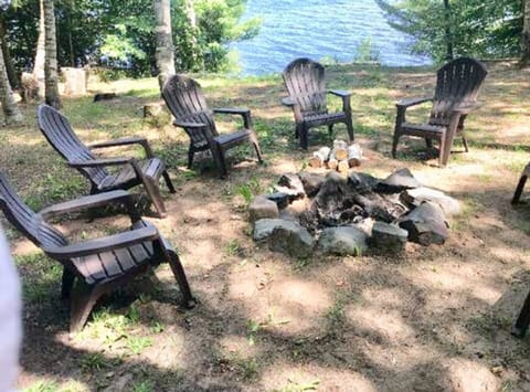 Bonfire Area overlooking AuTrain Lake