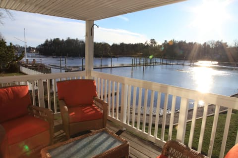 A winter view of the river from the back deck.