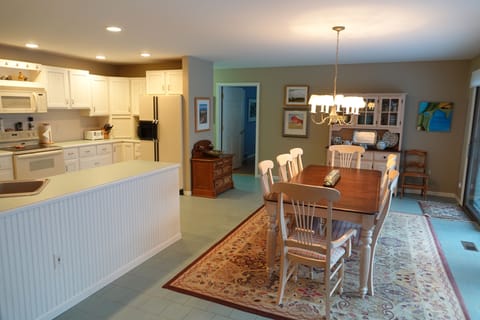 kitchen and dining area