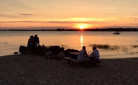 sunset on our beach