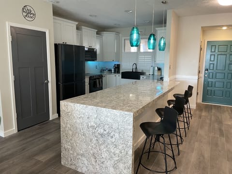 Unique open kitchen for these condos!
