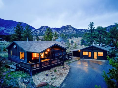 The Happy Elk Cabin. Spread out on .8 acres and 2 buildings of living space.