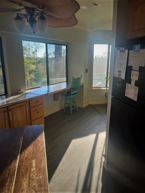 2nd-floor kitchen with spectacular view of marsh