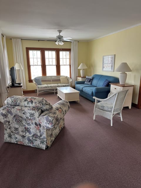 Cottage style comfy living room.
