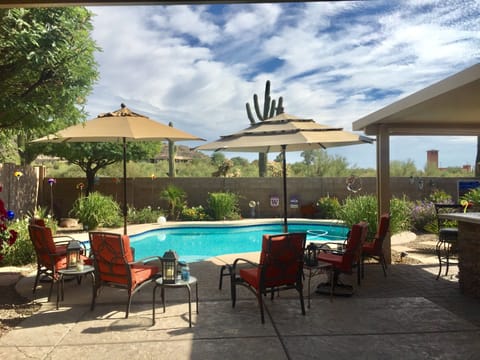 Relax & Swim anytime in a heated pool!