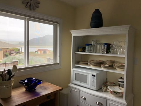 Kitchen window view.