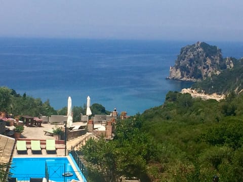 Ermones Villas Magic View and the main swimming pool