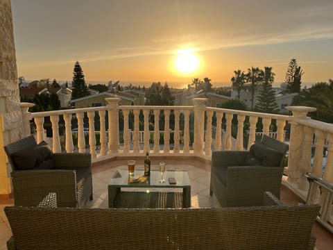 Master Bedroom Balcony at Sunset with Sea Views