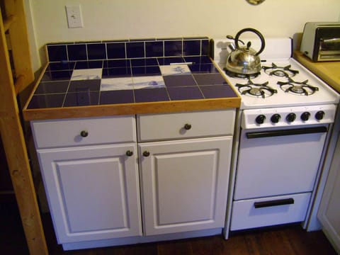 Hand painted tile countertop..