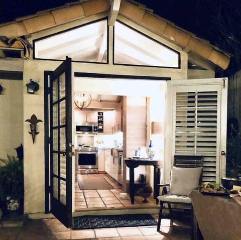 French patio door to kitchen