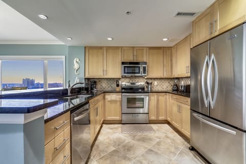 Upscale, fully stocked kitchen