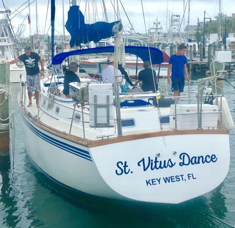Take off on your next adventure on this famous sailboat - St. Vitus Dance!