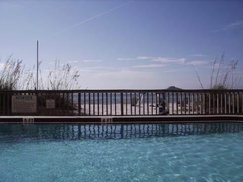 VIEW OF OCEAN & BEACH FROM HEATED POOL PEGGYS PLACE ON THE BEACH