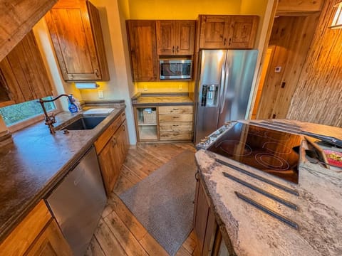 You won't have to bring much to cook in the completely stocked kitchen