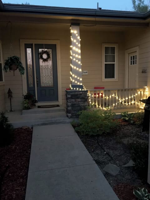 The private apartment is on the main level attached to the Ranch style home.