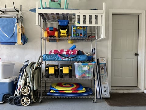 Beach toys etc for family fun.