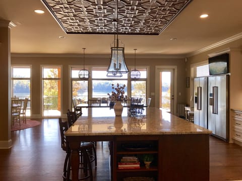 Sweeping lake views from the main kitchen. 