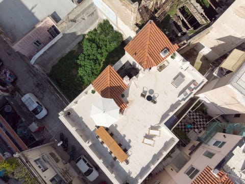 Birds eye view of roof terrace