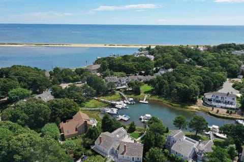 Drone view of our house and the island.  We are at the top as u look ahead.