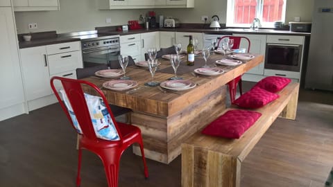 large well equipped kitchen to set 12