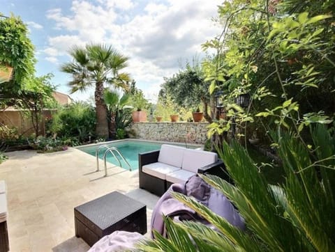 The private garden area is designed by landscape architects