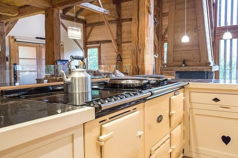 A luxurious AGA range cooker (electric)