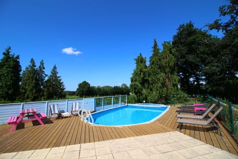 Swimming pool and deck area