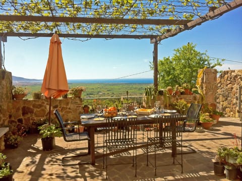 Looking out from the terrazza