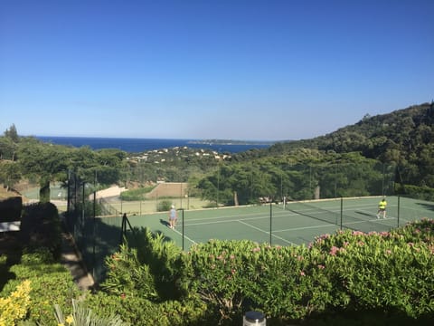 Tennis Courts looking onto Gulf de St Tropez