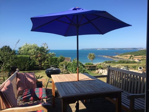 Sunny south facing deck at Seawards