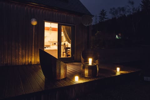 On the decak at Knoydart House Studio Room