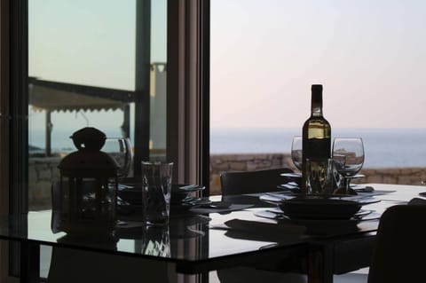 Villa Athena sea view from indoor dining area
