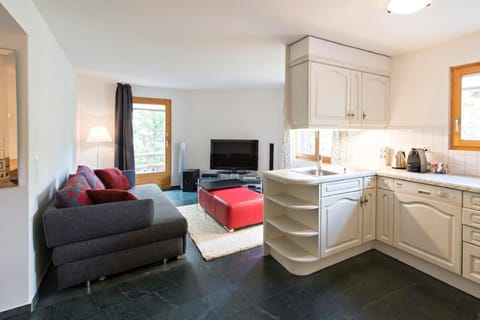 Living room and kitchen