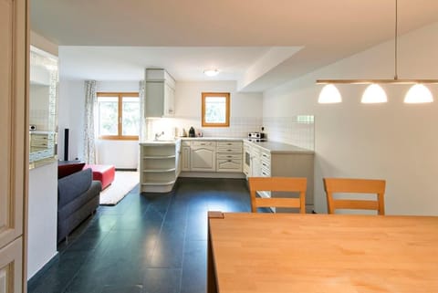 Dining area and kitchen