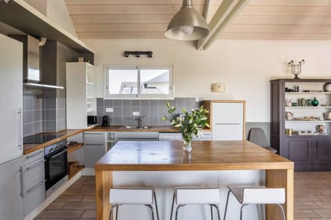 Cuisine ouverte avec ilot central