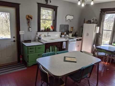 Vintage farmhouse sink,  kitchen seating for 8