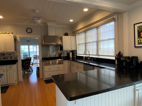 Kitchen sink with ocean view