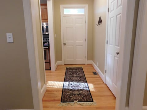 Front entryway, hardwood flooring