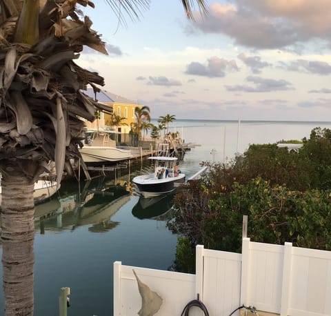 Deep water canal.  Easy access to the Ocean.