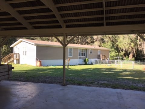 Concrete slab under pole barn for parking. 