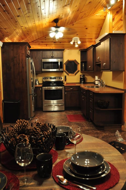 Newly remodeled kitchen
and dining